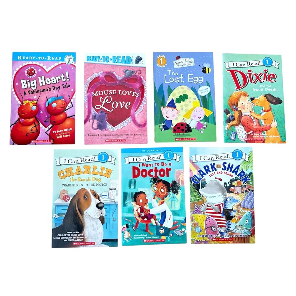 7 Pre Level 1 & Level 1 Early Reader Books I Can Read Sight Word Scholastic